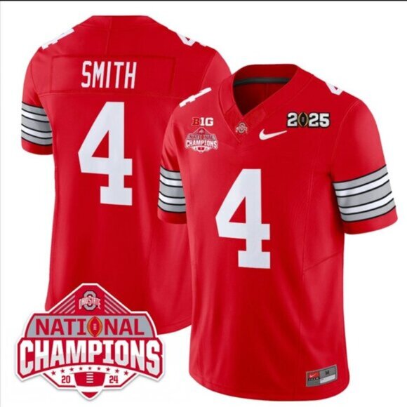 Other - Youths Kids Mens Womens Jeremiah Smith 2025 CFP National CH Red Stitched Jersey